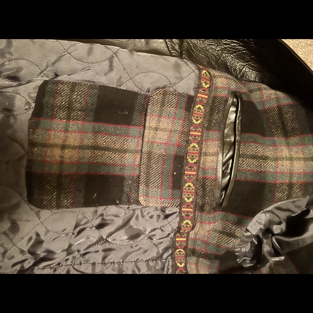 Black Long Authentic Leather Jacket - image 3